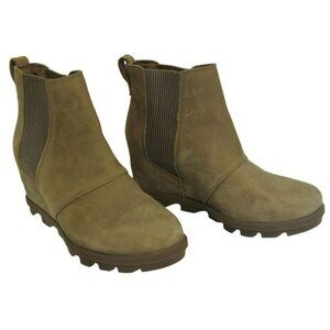 Sorel Slip on Arctic Joan of Arctic Wedge II Winter Leather Boots size 7.5